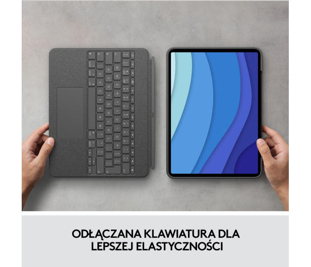 Logitech Combo Touch iPada Pro 12,9 (5. gen) UK Eng - 713401 - zdjęcie 12